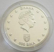 Ghana 500 Sika 2002 William the Conqueror Silver