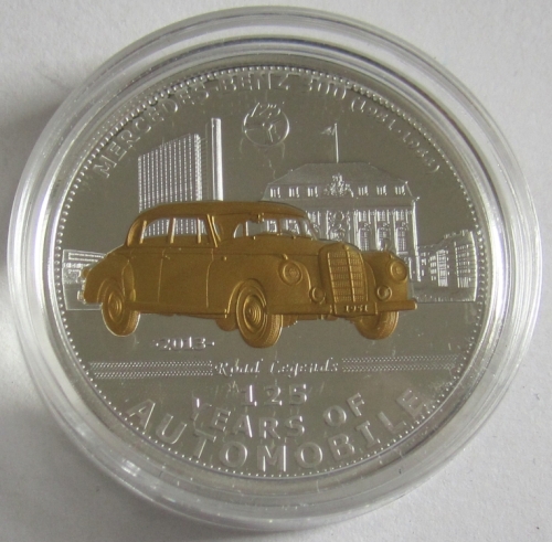 Palau 5 Dollars 2013 125 Years Automobile Mercedes-Benz 300 Silver