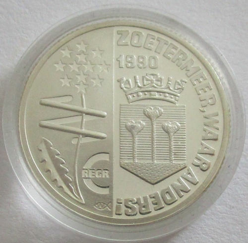 Netherlands 1 ECU 1990 Zoetermeer Silver