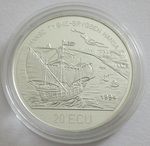 Norwegen 20 ECU 1994 Hanse 925 Jahre Bergen