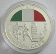 Liberia 10 Dollars 2005 Fußball-WM in Deutschland Italien