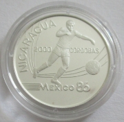 Nicaragua 2000 Cordobas 1988 Football World Cup in Mexico...