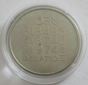 Switzerland 5 Franken 1974 100 Years Revision of...