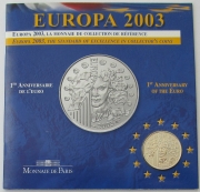 Frankreich 0,25 Euro 2003 Europa 1 Jahr Währungsunion