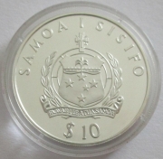 Samoa 10 Tala 1996 Ships Eendracht Silver