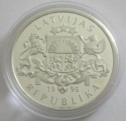 Latvia 10 Latu 1995 Ships Julia Maria Silver