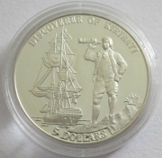 Kiribati 5 Dollars 1996 Ships HMS Dolphin Silver