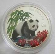 China 5 Yuan 1997 Panda Koloriert