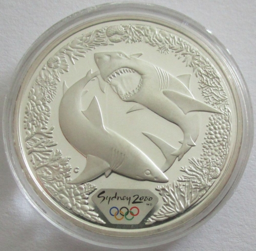 Australien 5 Dollars 2000 Olympia Sydney Weißer Hai (lose)