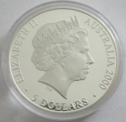 Australia 5 Dollars 2000 Olympics Sydney Short-Beaked Echidna 1 Oz Silver
