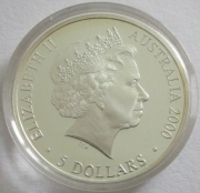 Australia 5 Dollars 2000 Olympics Sydney Platypus 1 Oz Silver