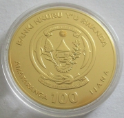 Rwanda 100 Amafaranga 2020 Ships Mayflower 1 Oz Gold