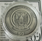 Rwanda 50 Amafaranga 2020 Ships Mayflower 1 Ounce Silver...