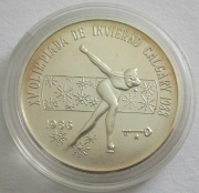 Cuba 5 Pesos 1986 Olympics Calgary Speed Skating Silver