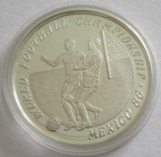 Laos 50 Kip 1986 Football World Cup in Mexico Silver