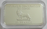 DR Congo 10 Francs 2004 Pope John Paul II Silver