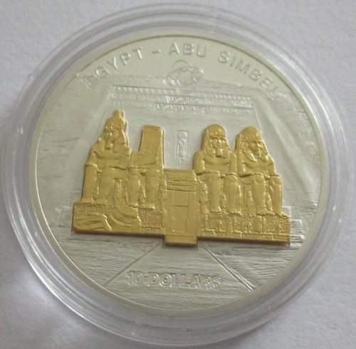 Cook Islands 10 Dollars 2009 World Monuments Castle Abu Simbel Silver