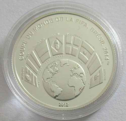 Benin 1000 Francs 2012 Football World Cup in Brazil Silver