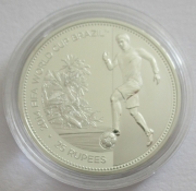 Seychelles 25 Rupees 2012 Football World Cup Brazil Silver