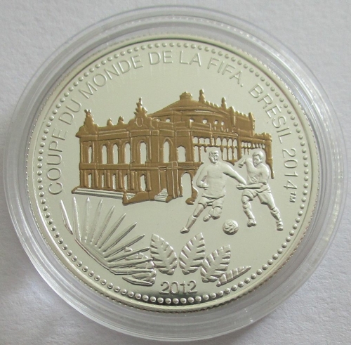 Congo 1000 Francs 2012 Football World Cup Brazil São Paulo Silver