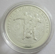 North Korea 1000 Won 2012 Football World Cup Brazil Silver