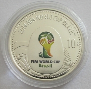 British Virgin Islands 10 Dollars 2012 Football World Cup...