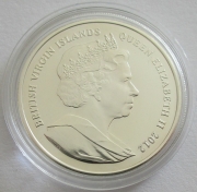 British Virgin Islands 10 Dollars 2012 Football World Cup in Brazil Silver