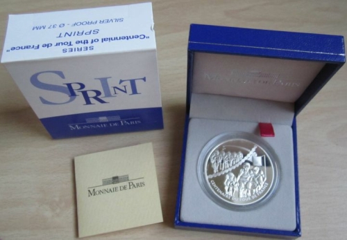 France 1.50 Euro 2003 100 Years Tour de France Sprint Silver
