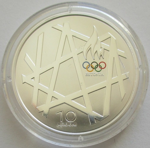 Estonia 10 Krooni 2008 Olympics Beijing Silver