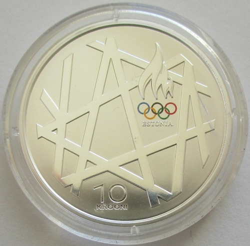 Estonia 10 Krooni 2008 Olympics Beijing Silver