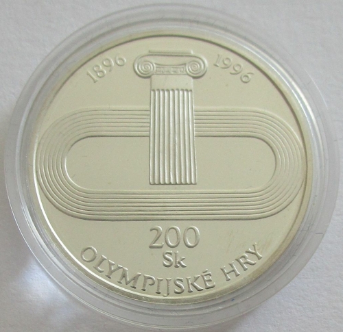 Slovakia 200 Korun 1996 100 Years Olympic Games Silver Proof