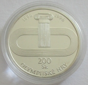 Slowakei 200 Korun 1996 100 Jahre Olympia PP