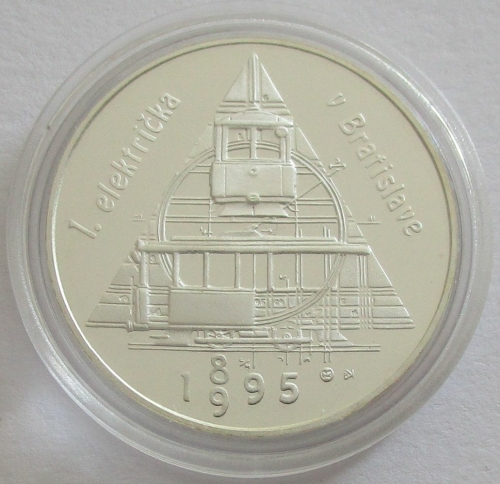 Slowakei 200 Korun 1995 100 Jahre Straßenbahn Bratislava PP