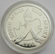 South Africa 2 Rand 1992 Olympics Barcelona 1 Oz Silver