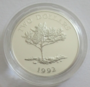 Bermuda 2 Dollars 1992 Flora Bermuda-Wacholder