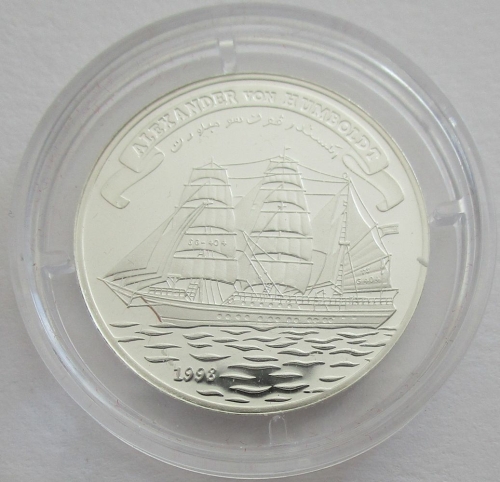 Somalia 5000 Shillings 1998 Ships Alexander von Humboldt Silver