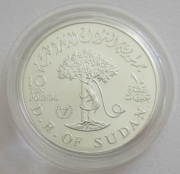 Sudan 10 Pounds 1981 Year of Disabled Persons Silver BU