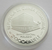 Equatorial Guinea 2000 Ekuele 1980 Wildlife Tiger Silver