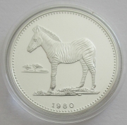 Equatorial Guinea 2000 Ekuele 1980 Wildlife Zebra Silver