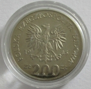 Polen 200 Zlotych 1985 Fußball-WM in Mexiko Probe