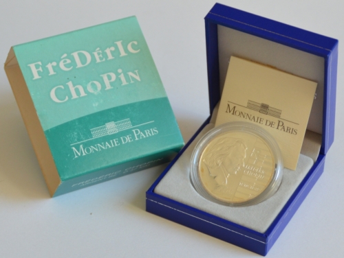 France 1.50 Euro 2005 Composers Frédéric Chopin Silver