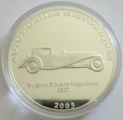 DR Kongo 10 Francs 2003 Automobile Bugatti Royale-Napoleon
