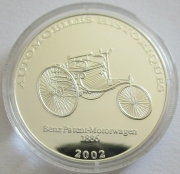 DR Kongo 10 Francs 2002 Automobile Benz Patent-Motorwagen