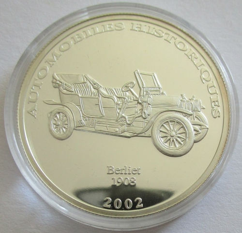 DR Congo 10 Francs 2002 Automobiles Berliet Silver
