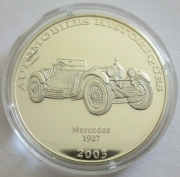 DR Congo 10 Francs 2003 Automobiles Mercedes Silver