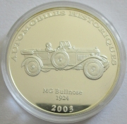 DR Congo 10 Francs 2003 Automobiles MG Bullnose Silver