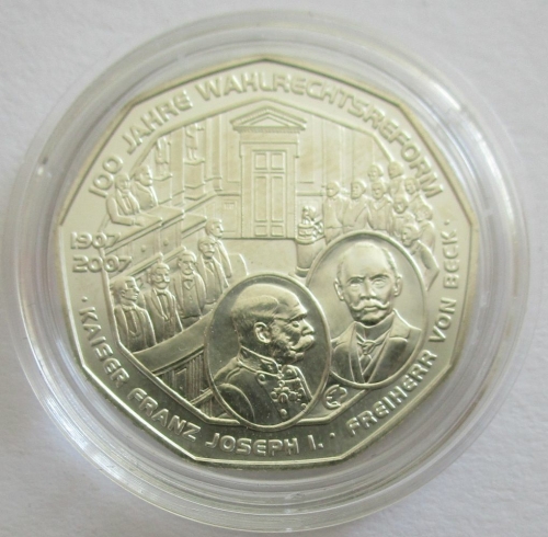 Österreich 5 Euro 2007 Europastern 100 Jahre Wahlrechtsreform