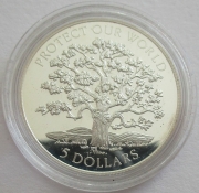 Niue 5 Dollars 1993 Protect Our World Oak Silver