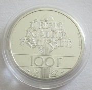 France 100 Francs 1987 La Fayette Silver Piedfort Proof