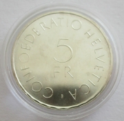 Switzerland 5 Franken 1963 100 Years Red Cross Silver